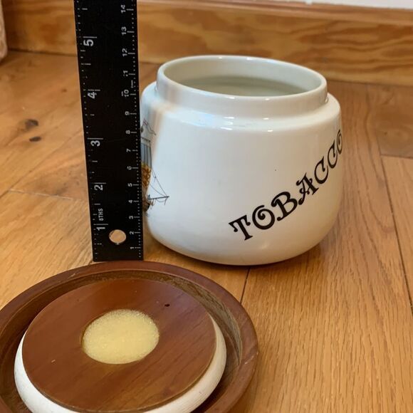 humidor Vintage Whitecross Italian Ceramic Explorer Sailing Ship Tobacco Jar - Picture 11 of 14